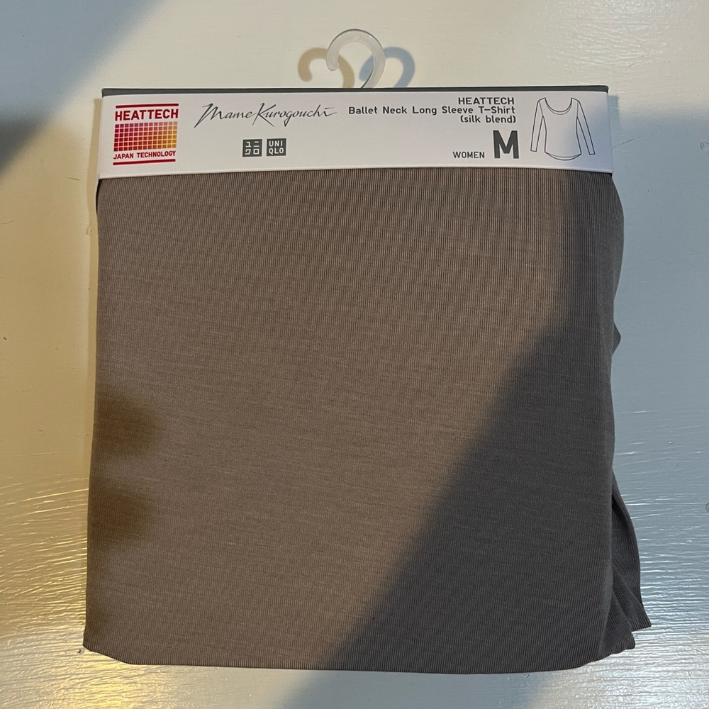 Uniqlo Heattech ballet neck long sleeve t-shirt size M